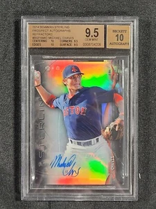 2014 Bowman Sterling Ref. Auto Michael Chavis #BSPA-MIC /150 Beckett 9.5 53023B - Picture 1 of 2