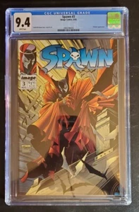 IMAGE 1992 SPAWN #3 CGC 9.4 WHITE PAGES MCFARLANE COVER VIOLATOR KEY ISSUE! U921 - Picture 1 of 4
