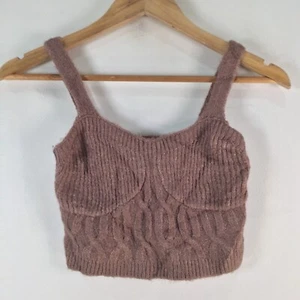 Milk and honey womens knit cami tank top size XS mauve pink stretch 112553 - Picture 1 of 9