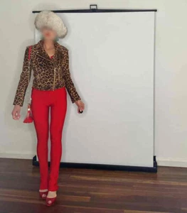 Leopard Printed Pony Fur Moto Bike Jacket - Bild 1 von 17