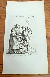 original 1750 small woodcut by hans holbeine " cruel advice " - Picture 1 of 2