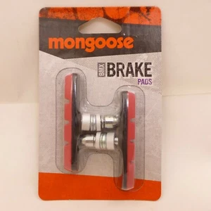 New RED Mongoose BMX Bicycle BRAKE PAD SET Linear Pull 2 PADS - Picture 1 of 4