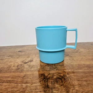 Vintage Tupperware Stackable Mug #1312 Aqua Green Retro Mid-Century MCM - Bild 1 von 8