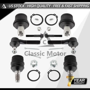 6x Front Outer Tie Rods Upper & Lower Ball Joints for Ford F-150 1987-1996 2WD - Picture 1 of 8