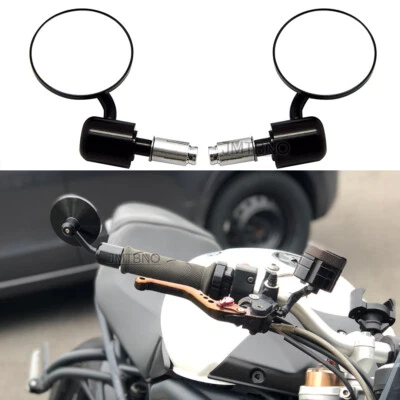 For Triumph Bonneville Speed Thruxton RS Motorcycle 7/8'' Handle Bar End Mirrors — 第 1/4 张图片