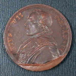 Vatikanische Medaille Papst Pius VII., 1800-1823. 38 mm, 24 g - Bild 1 von 2