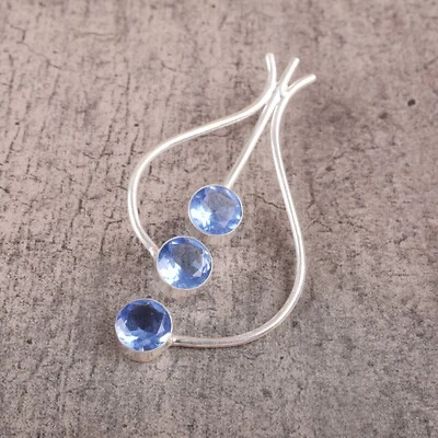 Round Tanzanite Channel Set December Birthstone Pendant Jewelry Sterling Silver - Image 1 of 4