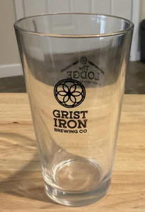 Grist Iron Brewing Company Finger Lakes (Seneca) NY Logo Pint Glass NEW - Picture 1 of 2
