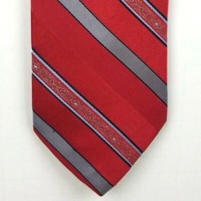 Corbata a rayas de poliéster Envoy para hombre hecha en EE. UU. Foto 1 de 4