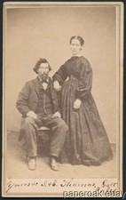 Original 1860's Carte de Visite Photo Of I. & E. Thomas of Galt, California