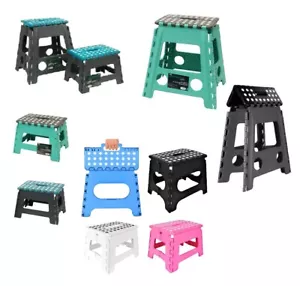 STRONG PLASTIC FOLDING STEP STOOL STEP STOOL LADDER REACH STOOL NON - SLIP - Picture 1 of 23