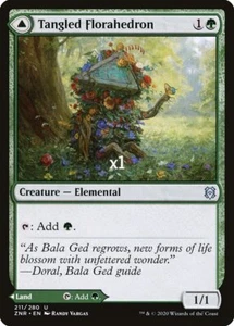 MTG Zendikar Rising ZNR Tangled Florahedron / Tangled Vale MINT - Picture 1 of 2