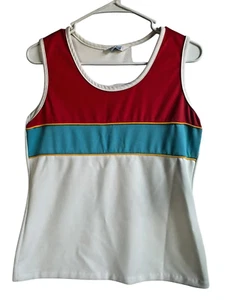 Vintage Women’s Tank Top Sleeveless 80s Sears Funky Retro Polyester Size Small - Picture 1 of 13