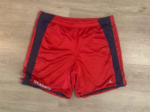 Vintage Nike Team St Johns Shorts Mens Large Red Authentic Jordan Logo NCAA Cover