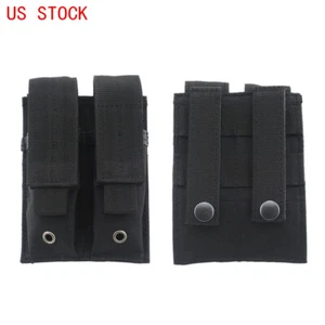 2pcs/set Outdoor Tactical MOLLE Magazine Double Pistol Mag Holder Magazine Pouch - Picture 1 of 8