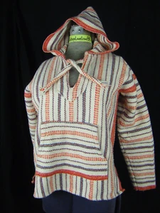Vintage Baja Mexican Blanket Pullover-Bust 36/Big Kid M-L/Women XS - Picture 1 of 5