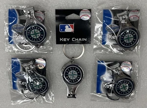 Lot of 5 MLB Seattle Mariners 3-in-1 Key Chain Ring Bottle Opener Nail Clippers - Picture 1 of 5