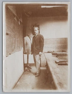 Schneider Schneiderei Beruf Handwerk Werkstatt Leder - Altes Foto 1920er - Bild 1 von 2