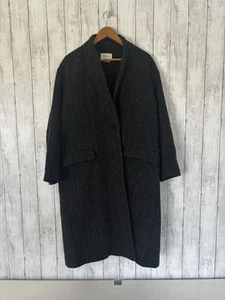 Isabel Marant Etoile Damen langer Wollmantel grau Gr. 40 einreihig ungefüttert - Bild 1 von 12