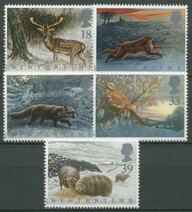 Großbritannien 1992 Jahreszeiten Tiere im Winter 1372/76 postfrisch - Bild 1 von 1