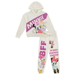 Disney Girls Minnie Mouse Hoodie and Jogger Clothing Set - Sizes 4-16 - Picture 1 of 12