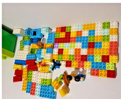 LEGO Duplo Bulk Lot 120 Bricks & Figures Mixed Color Large Blocks Toddler Toys - Image 1 of 4