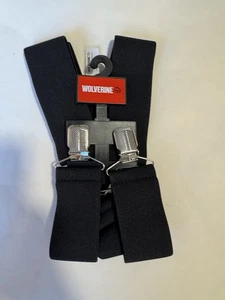 Wolverine Hosenträger schwarz 2" breit Clip On verstellbar neu mit Etikett - Bild 1 von 3