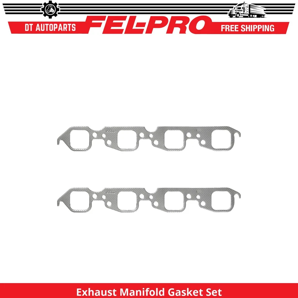 For 1979-1986, 1988-1995 GMC C3500 7.4L V8 Exhaust Manifold Gasket Set Fel-Pro - Image 1 of 1