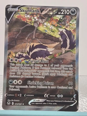 Skuntank V (Alternate Full Art) 181/195 Swsh Sword & Shield Silver Tempest Holo - Image 1 of 2