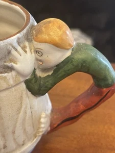 Freaky HANDBEMALTE Elf Steer TASSE besetzt Japan asiatisch orientalisch Keramik signiert - Bild 1 von 7