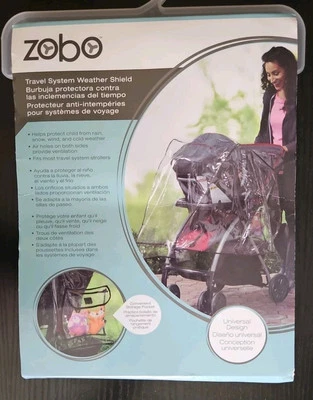 Funda transparente para cochecito de bebé protector contra la intemperie con práctico bolsillo de almacenamiento de Zobo NUEVO Foto 1 de 2