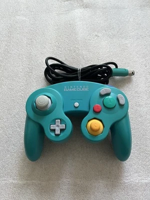 Manette officielle Nintendo GameCube bleu émeraude bon état T3 Japon - Photo 1/4
