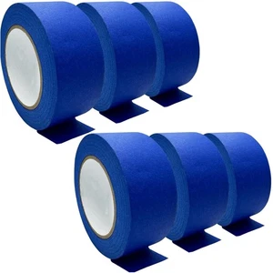 Professional Blue Masking Tape, 2" x 60.1 Yds x 6 Rolls for Any Project - Picture 1 of 9