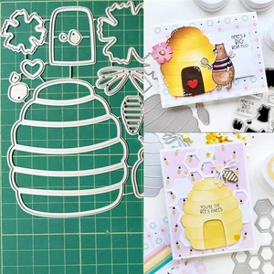 Honey Bee Beehive Metal Cutting Dies Die Cuts Mold Decoration Scrapbooking Craft - Picture 1 of 6