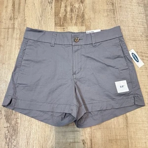 NWT Womens Old Navy Everyday Chino Shorts Sz 2 Gray Cotton Stretch 3.5 Inseam - Picture 1 of 12
