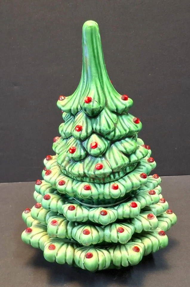 De Colección Lefton Japón Árbol de Navidad Apilado Cenicero Encendedor Rojo Estrás Juego de 5 Piezas Foto 1 de 4