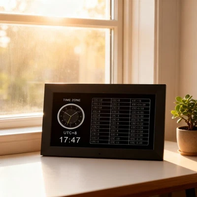 10 Inch WiFi Digital Calendar Alarm Clock With Temperature Day And Date Display - Image 1 of 4