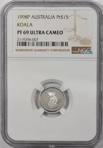 Australia 1998 P 15 Dollars platinum Koala animal NGC Proof 69UC 0.1oz platinum - Picture 1 of 2