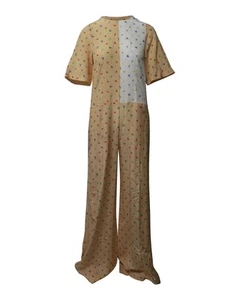 Joseph Floral Contrast Patch Jumpsuit In Print Silk Women Beige Size 36 - Picture 1 of 8