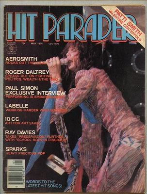 Hit Parader Magazine May 1976, Patti Smith Centerfold Aerosmith, Ray Davies 10cc - Image 1 of 2