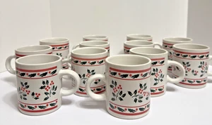 12er Set Mini Holiday Weihnachten Tassen für Eierlikör, heiße Schokolade, Espresso usw. - Bild 1 von 7