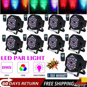 1-8Pack RGBW Stage Beam Lighting 36 LED DMX PAR Lights DJ Disco Party Show Lamp - Picture 1 of 17