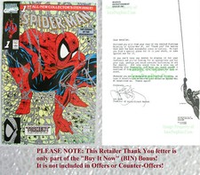 SPIDER-MAN #1 Platinum ☆ Retailer Incentive Variant ☆ Todd McFarlane +BIN BOnus