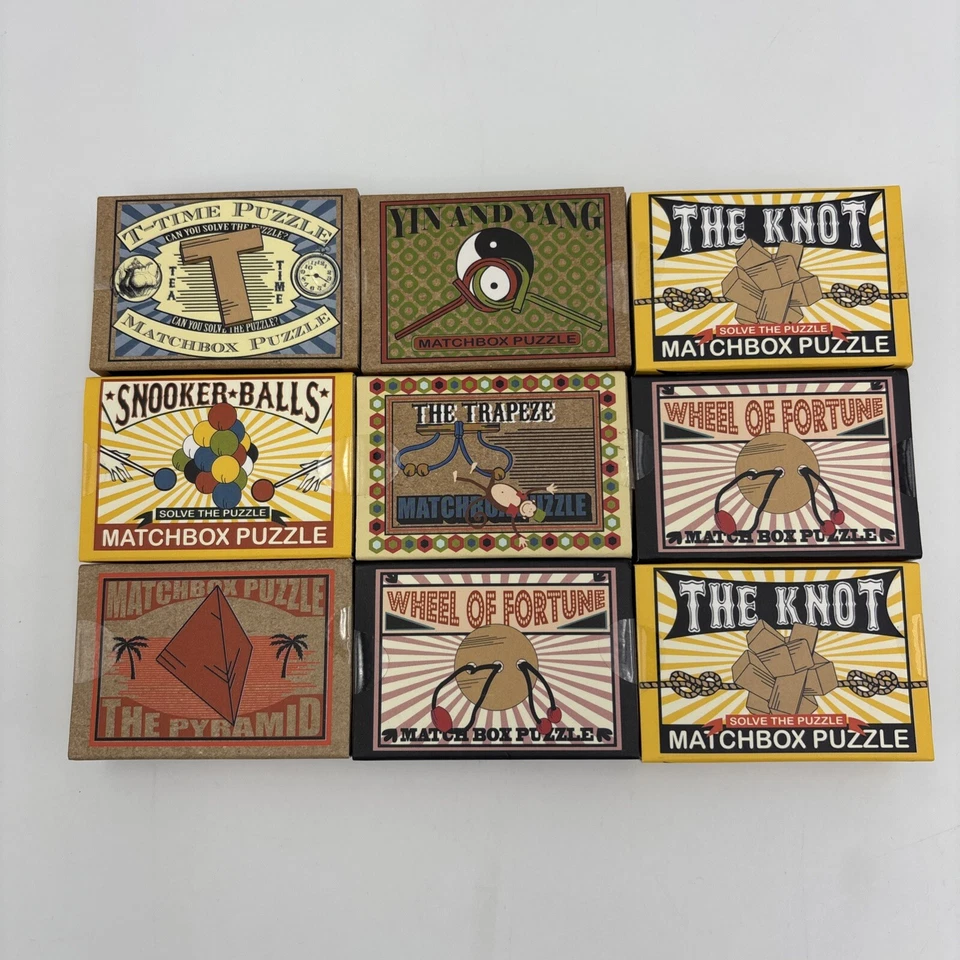 ¡Lote de 9 rompecabezas Matchbox de Professor Puzzle! ¡Nuevo! Foto 1 de 4