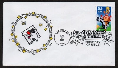 USA, SCOTT # 3204, SK CACHETS FDC COVER - SYLVESTER & TWEETY CARTOON 1998 - Image 1 of 2