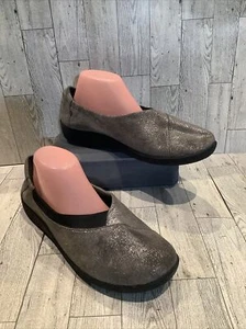 Clarks Cloudsteppers Sillian Jetay Silver Ballet Flat Shoes Womens 11 - Picture 1 of 11