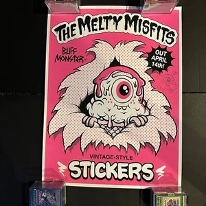 SIGNED THE MELTY MISFITS BUFF MONSTER POSTER Garbage Pail Kids - Picture 1 of 4