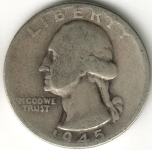 USA - 1945P - Washington ¼ $ - Silver Eagle - no mint mark - #16249RG - Picture 1 of 2