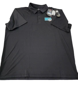 Antigua Men’s Miami Dolphins Valid Textured Short Sleeve Polo Black Color XL - Picture 1 of 8