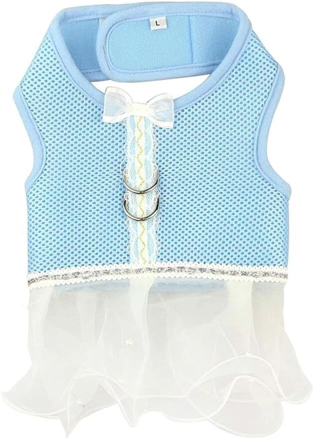 Dog Harness Dresses for Small Dogs Girl Cute Pet Puppy Cat Vest Clothes - Image 1 of 4